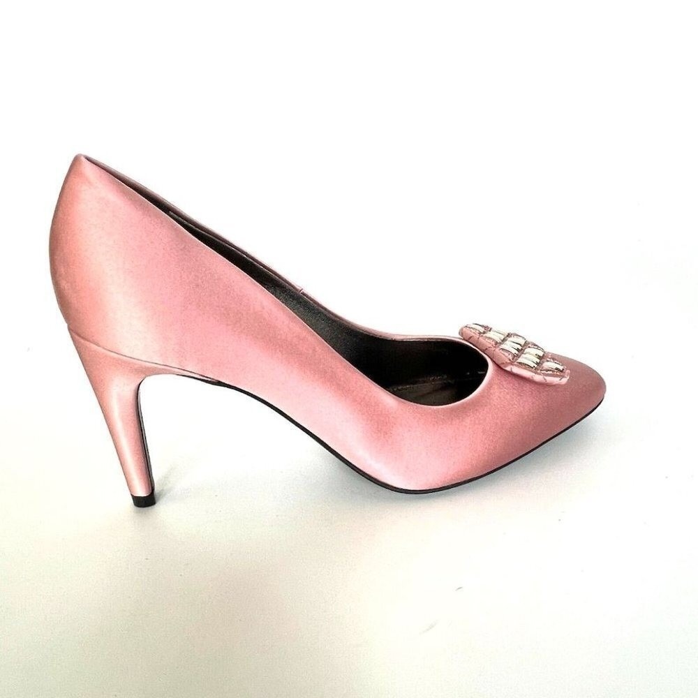 Bottega Veneta 454350 Women's Crepe Satin Stiletto shoe Pastel Pink Sz. 39 - Picture 13 of 15